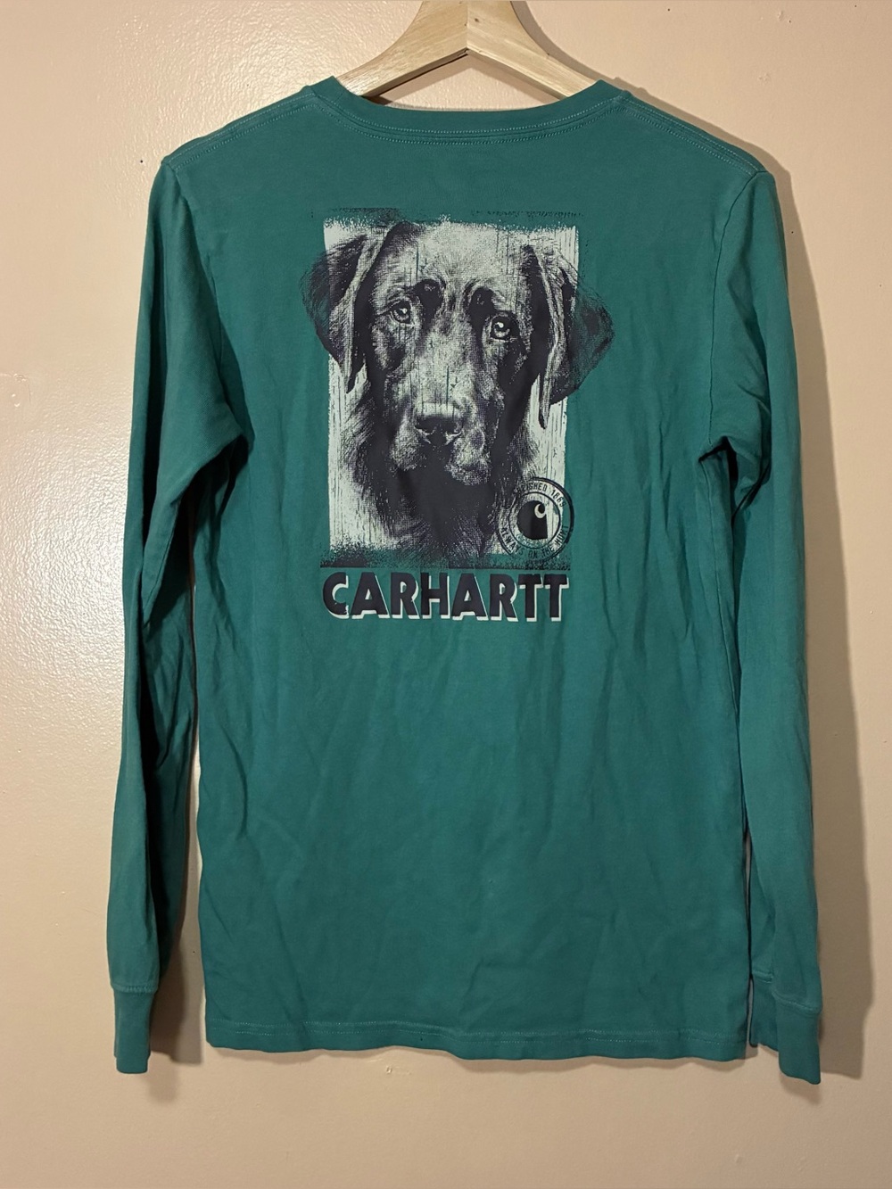 Carhartt Youth Boys Size Large 14-16 Long Sleeve Labrador Dog Graphic Shirt